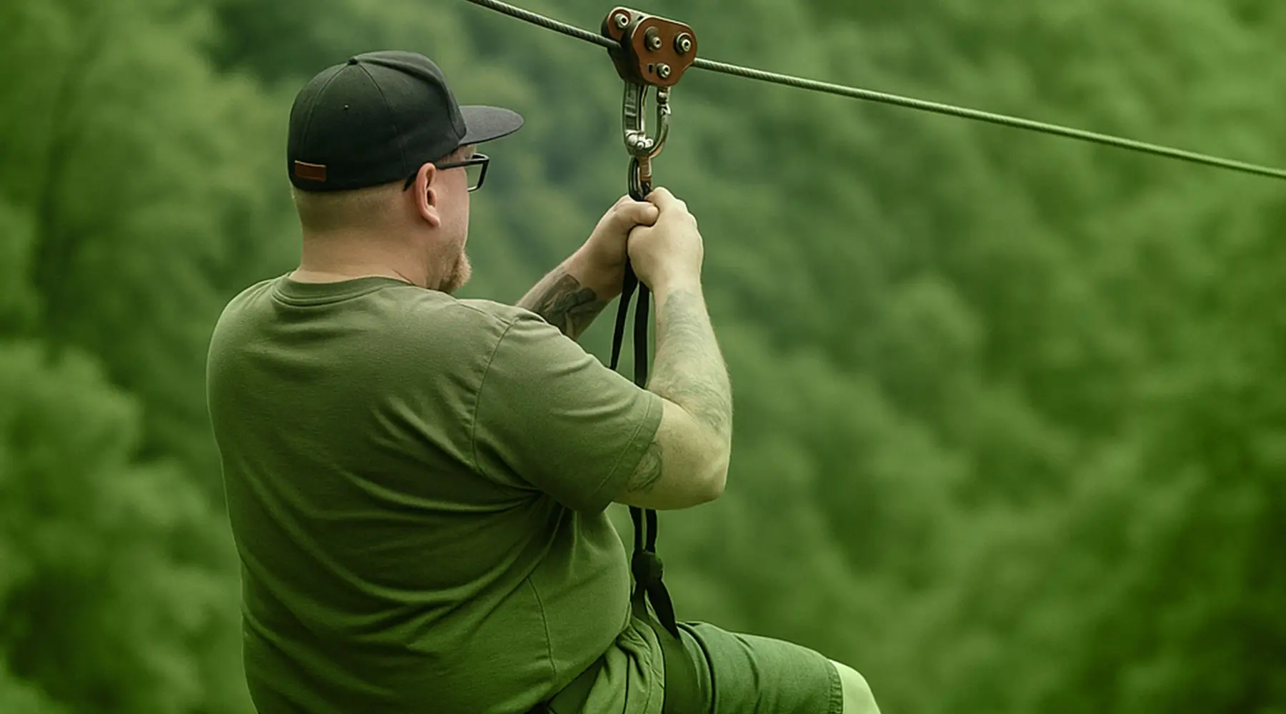 Featured image for “Trey Ziplines With His Son After Bariatric Surgery”